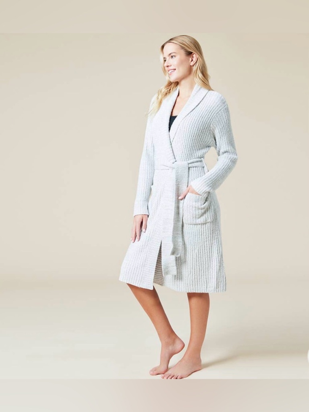 SOFTIES 38” marshmallow ribbed robe